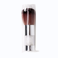 Brosse nettoyante en Fiber pour les ongles, élimine la poussière, le Blush, la poudre, les résidus, outil de nettoyage pour manucure et pédicure, 1 pièce