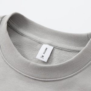 380 GSM 85% cotone 15% poliestere goffrato alta qualità peso massimo Logo personalizzato stampa autunno Unisex girocollo <span class=keywords><strong>felpa</strong></span> - Product Image 3