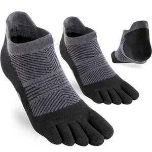 CoolMax-Calcetines de cinco dedos atléticos para hombre, medias originales de peso, color gris, venta al por mayor, novedad