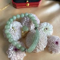 Jiolin – perles de jade, bracelet de jade vert pour femmes, nouveaux breloques, ensembles de bijoux en pierre naturelle avec prix d'usine