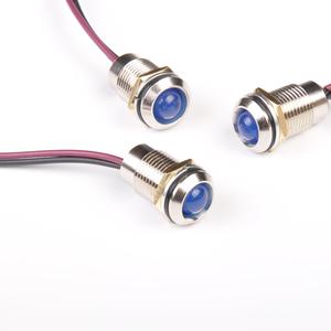 ไฟแสดงสถานะ<span class=keywords><strong>12</strong></span>มม. 0-220VAC/DC LED ไฟแสดงสถานะโลหะพร้อมสายตะกั่วยาว200มม. - Product Image 2