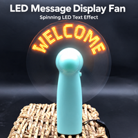 Ventilateur portable à LED programmable MoonlitGlow OEM ODM avec affichage personnalisé, idéal pour les événements, les cadeaux et la publicité
