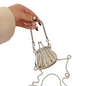 2025リップスティックコンチパールイヤフォンミニメタルハンドバッグ女性用バッグ新しいデザイナー財布と女性用ハンドバッグ - Product Image 6