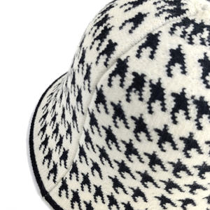 New Winter Custom <b>MERINO</b> <b>Wool</b> Knitted Fisherman Women's European American Dual- Colored Bucket <b>Hat</b> - Product Image 5