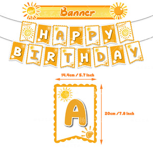 Decoración de Fiesta de Cumpleaños Boho Sunshine, Globos Impresos, Artículos para Fiestas You Are My Sunshine, Artículos para <span class=keywords><strong>el</strong></span> Primer Cumpleaños Sunshine - Product Image 4