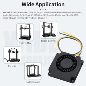 Ventilador axial Ender 3 4010, ventilador de refrigeración con LED azul de 40x40x10mm para Hotend de impresora 3D con cable y kit de montaje - Product Image 5