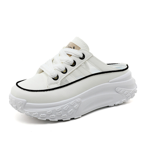 Q072 Fabriqué en Chine Chaussures tendance pour femmes Chaussures d'été respirantes Semelles épaisses Chaussures mi-chaussettes rehaussantes - Product Image 2
