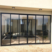 Système de porte coulissante en aluminium élégant, design moderne pour villas, bureaux, appartements, hôpitaux, porte coulissante en aluminium