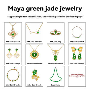 Colgante de Oro de 18K Qingyabailu Feicui con Jadeíta Natural en Forma de Calabaza, Diseño Clásico para Aniversario, Personalizable - Product Image 6