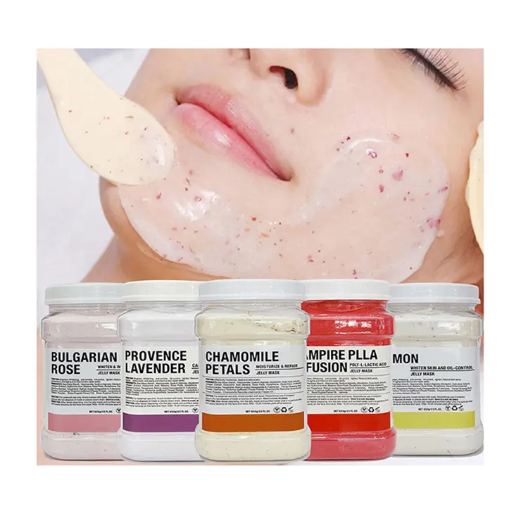Aloe Vera Face Care Rubber Mask Skin Care Moisturizing Hydrating Nourishing Peel-Off Hyaluronic Acid Jelly Mask for Spa Salon