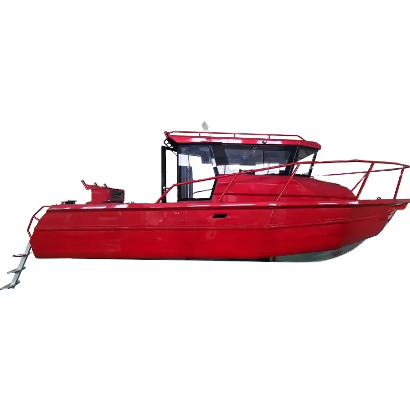 7.5m pêche ponton en aluminium cabine de bateau avec tour