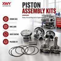 Piston et segments de piston moteur 13101-21040 2NZ-FE 1.3L 75mm STD 0.50 Surdimensionné pour Toyota Yaris Vios Verso Echo Corolla