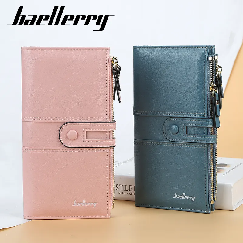 Beallerry Luxury Bifold Slim Lady Wallets Women Korean Style Card Holder Long Wallet wallet for women practical Purse