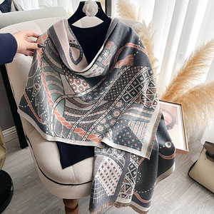 <span class=keywords><strong>Scialle</strong></span> <span class=keywords><strong>di</strong></span> lusso stile coreano stile Jacquard stile Jacquard donna autunno inverno caldo a scacchi blocchi <span class=keywords><strong>di</strong></span> colore imitazione <span class=keywords><strong>di</strong></span> Cashmere sciarpa - Product Image 3