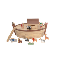 Juego de Juguetes Educativos Montessori EN71 CE ASTM, Arca de Noé de Madera con Figuras de Animales para Niños, para el Aprendizaje de Habilidades Motoras Finas