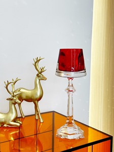 <b>Red</b> Crystal <b>Candle</b> Holder Glass <b>Candle</b> Jar Decorative Candlestick Gift Box for Home Wedding Decor - Product Image 5