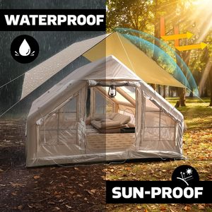 เต็นท์ตั้งแคมป์เป่าลมกันน้ำ4ฤดูกันลมใสสกายไลท์อ็อกซ์ฟอร์ดกันน้ำเต็นท์ลมที่มีหน้าต่างตาข่าย/ประตู - Product Image 5