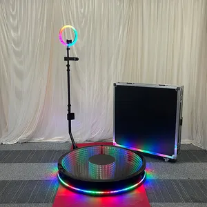 Video Photobooth Fotobooth Tempered Led Glass Infinite 360 Photo Booth Automatic With Flight Case