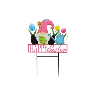 Metal <strong>Easter</strong> Bunny and Egg Lobby &amp; Garden Ornaments Handmade Party Decorations Ming Rich Brand Free Sample Available - Product Image 2