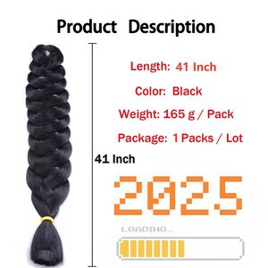 Estensioni per Capelli Sintetici Pre-Stirate da 82 Pollici, 165g, Trecce <span class=keywords><strong>Colorate</strong></span> Yaki per Acconciature - Product Image 5