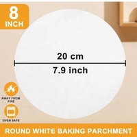 Papier sulfurisé prédécoupé Papier sulfurisé rond Feuille de papier sulfurisé antiadhésive pour la cuisson Tortilla Press Cake Pan Cookies
