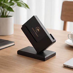 Qianrui Business Card Holder 8.1x6.2cm Minimalist Desktop Display Stand Office <b>Desk</b> Organizer - Product Image 2