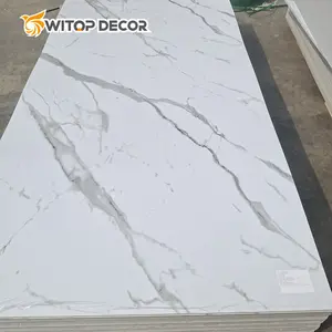 Customized pattern decorative UV highlight interior wall panel pvc marble 3D print board