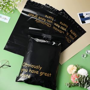 Poignée en plastique Poly Mail, emballage de courrier, sacs de courrier noir, sac de courrier pour vêtements - Product Image 4