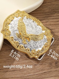 Western cowboy <strong>belt</strong> <strong>buckles</strong> for men and women, double-color alloy <strong>buckle</strong> patterns can be customized - Product Image 2