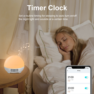 Máquina de sonido inteligente inalámbrica Tuya, máquina de sonido de ruido blanco con Sensor de llanto de bebé, detección de alarma de tiempo, luz inteligente - Product Image 5