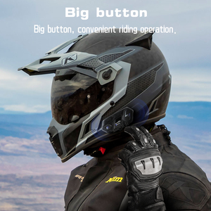 Fodsports M1-S PRO 10 Rider, Headset interkom sepeda motor bluetooth tahan air 2km - Product Image 2