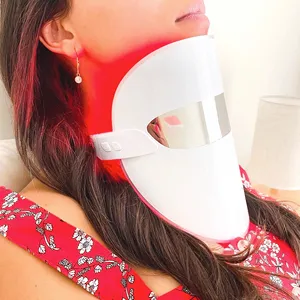 Led Rood Licht Therapie Gezicht En Nek Masker 7 Kleur Gezichtsmasker Huid Huidverzorging Rood Licht Led Gezichtsmasker Siliconen