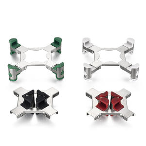 Support de réchaud de camping pliable en acier inoxydable personnalisé, pieds de support portables pour réchaud à gaz, couleurs rouge, vert, noir, blanc - Product Image 1