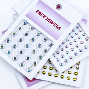 สติกเกอร์ติดเพชรกันน้ำ GP แบบมีกาวในตัว สำหรับตกแต่งตัว เล็บ แต่งหน้าสำหรับเด็ก <span class=keywords><strong>งาน</strong></span>เทศกาล DIY ตกแต่งใบหน้า - Product Image 3