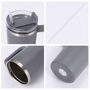 Stainless Steel Tumbler With <b>Straw</b> 20oz Double Wall Vacuum Insulated Travel Mug Modern Design For All Colors - Product Image 2