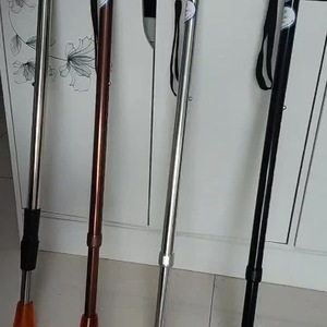 Bâton de marche unique en alliage d'aluminium, rétractable, avec embout en caoutchouc antidérapant, bâton de randonnée, canne de soutien - Product Image 1