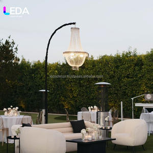LEDA diseño europeo lujo Metal cristal cuenta cortina candelabro boda escenario luces decorativas - Product Image 1