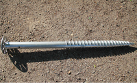 Système de montage de cadre en fer galvanisé à chaud SOEASY, longueur personnalisée, vis de poteau photovoltaïque, ancre de terre pour tuyau, capacité 45KN pour