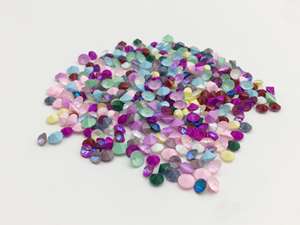 Coloré Lâche Verre Diamants Moka AB Forme Ronde Strass Accessoire pour DIY Anneau Boucles D'oreilles Épingle À Cheveux <span class=keywords><strong>Chaussures</strong></span> et Sacs - Product Image 4
