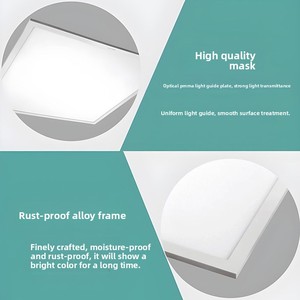 Plafonnier <span class=keywords><strong>LED</strong></span> plat <span class=keywords><strong>600x600</strong></span> pour plaque de plâtre, grille, température de couleur 4000K/6500K, design moderne et épuré pour bureau - Product Image 4