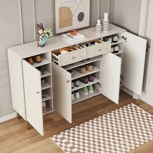 رف أحذية مدمج بسعة كبيرة تخزين قطعة أثرية لتوفير مساحة دخول بسيطة حديث وبسيط - Product Image 1