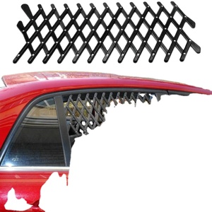 Pelindung jendela mobil teleskopik, pagar kisi ventilasi keamanan plastik pola polos pelindung jendela mobil perjalanan anjing peliharaan 24*11*1cm - Product Image 2