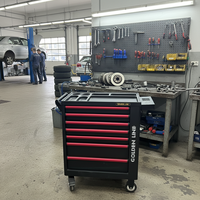 Coffre à outils intelligent Goldenline OEM/ODM à 7 tiroirs, chariot roulant avec accès par carte à puce, serrure numérique, capacité de charge de 450 kg, garantie de 3 ans