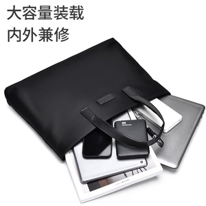 Bolso <span class=keywords><strong>de</strong></span> Mano <span class=keywords><strong>de</strong></span> Moda Coreana para Hombre, <span class=keywords><strong>de</strong></span> 15.6 Pulgadas, <span class=keywords><strong>con</strong></span> Forro <span class=keywords><strong>de</strong></span> Nailon Suave, para Viajes <span class=keywords><strong>de</strong></span> Negocios, Ocio, Trabajo o como Maletín - Product Image 6