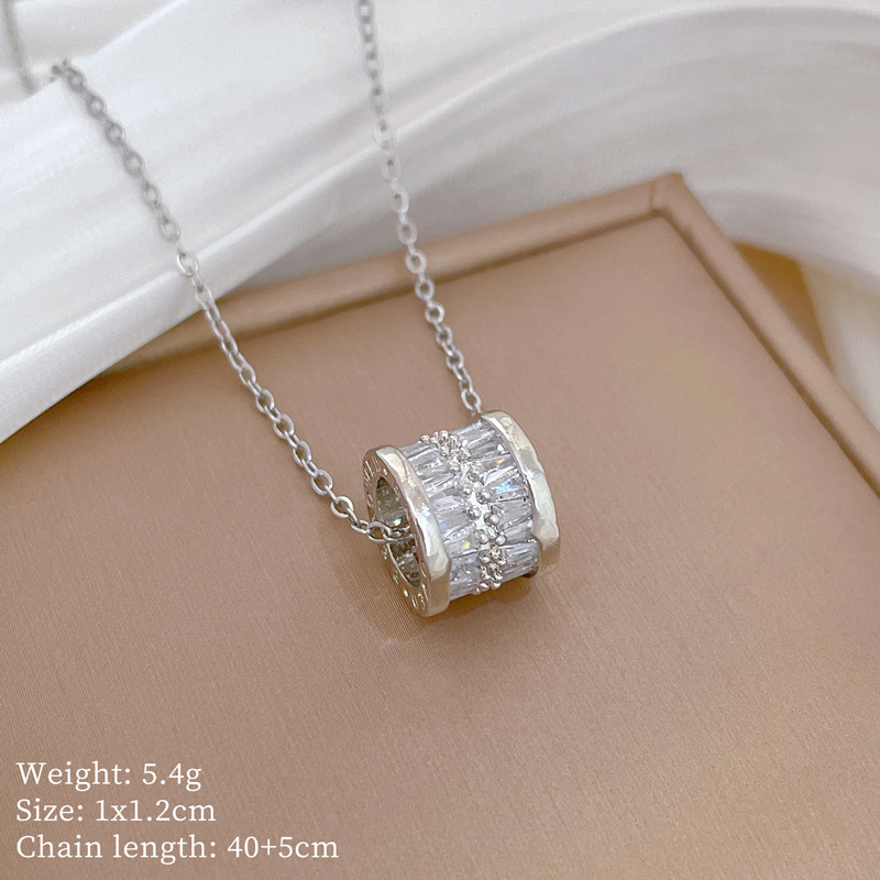 Colgante de cobre y collar de acero titanio F207