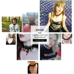 Gargantillas Góticas Sexys, Collares de Encaje Negro para Mujer, Collar de Piedras, Estilo Vintage Victoriano, Gargantilla Steampunk, Joyería para Fiesta Gótica de Halloween - Product Image 6
