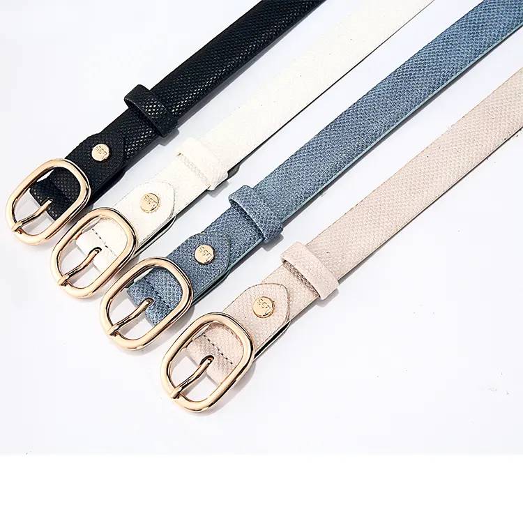 Ladies high waist pu leather fabric belt stitched fashion belts brand women genuine leather belts