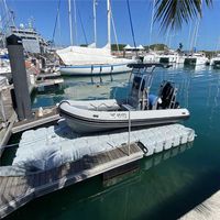 Dock flottant modulaire en plastique, cubes de pontons en HDPE haute résistance pour plateformes de bateaux et de jet-skis