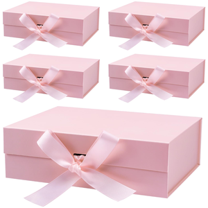 Big Logo Folding Collapsible <b>Cardboard</b> Baby Luxury Gift Packaging Rigid Magnetic Paper Boxes With Lid for Small Business - Product Image 1