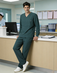 Divise Elastiche ad Asciugatura Rapida per Uomo e Donna, Maniche Corte Estive, Uniformi Mediche Leggere per Dentisti e Chirurghi - Product Image 4